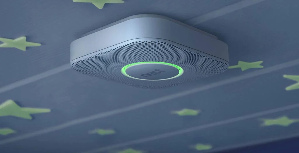 Google Nest Smoke and CO Detector in kids room