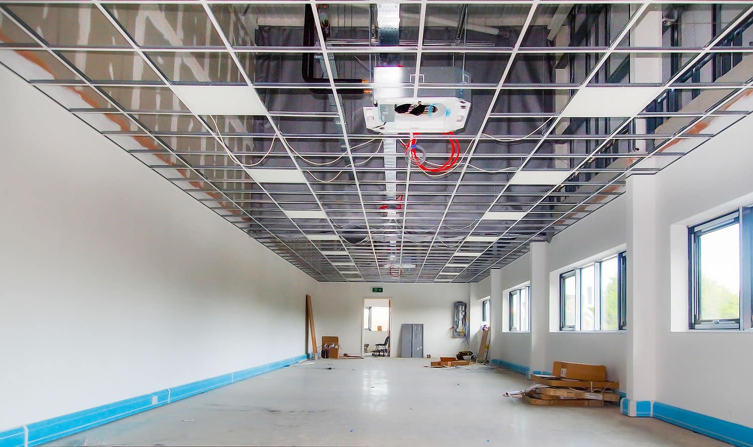Electric LED panel Light Installation in Commercial New Construction building in Cookeville, TN