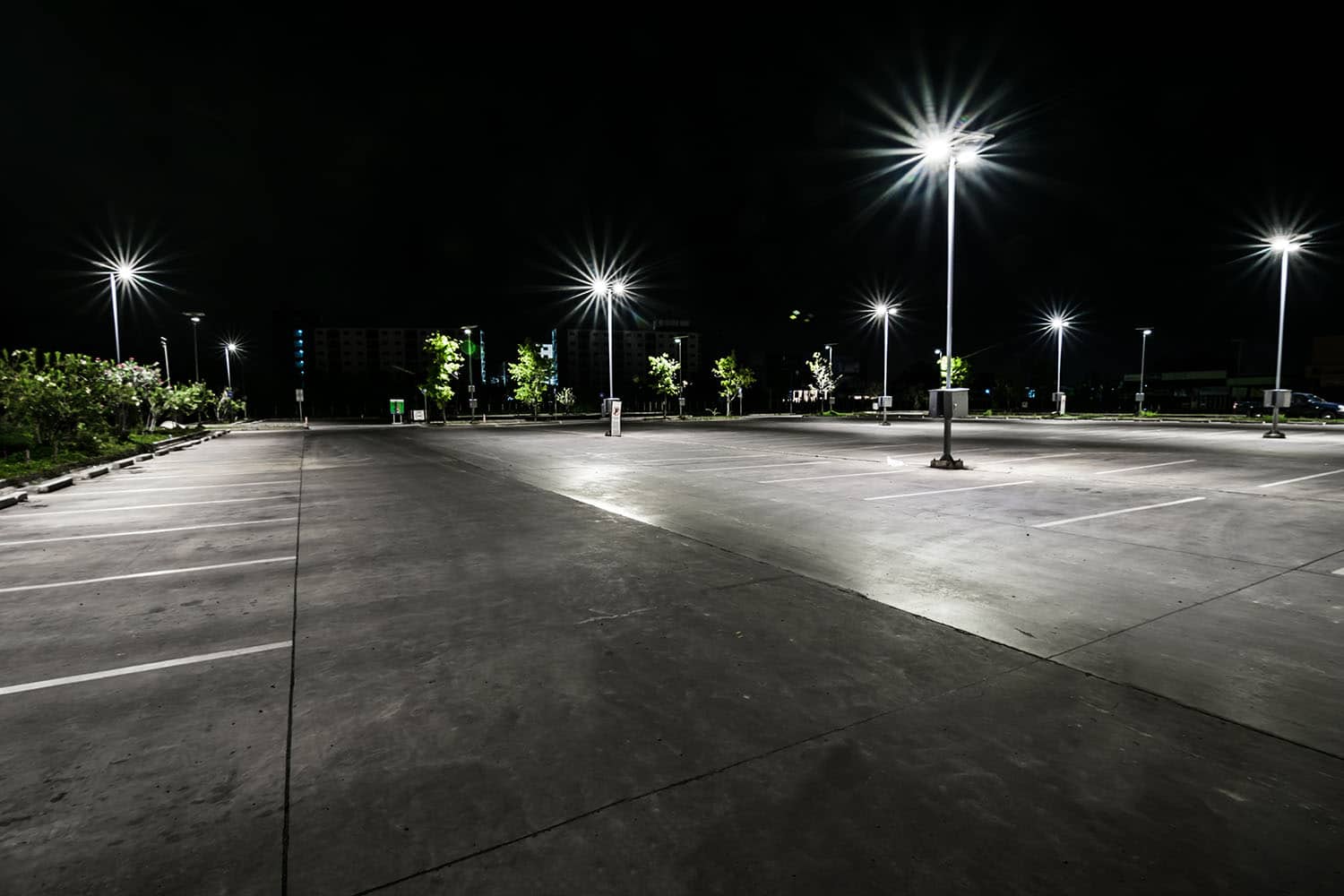 parking lot light install